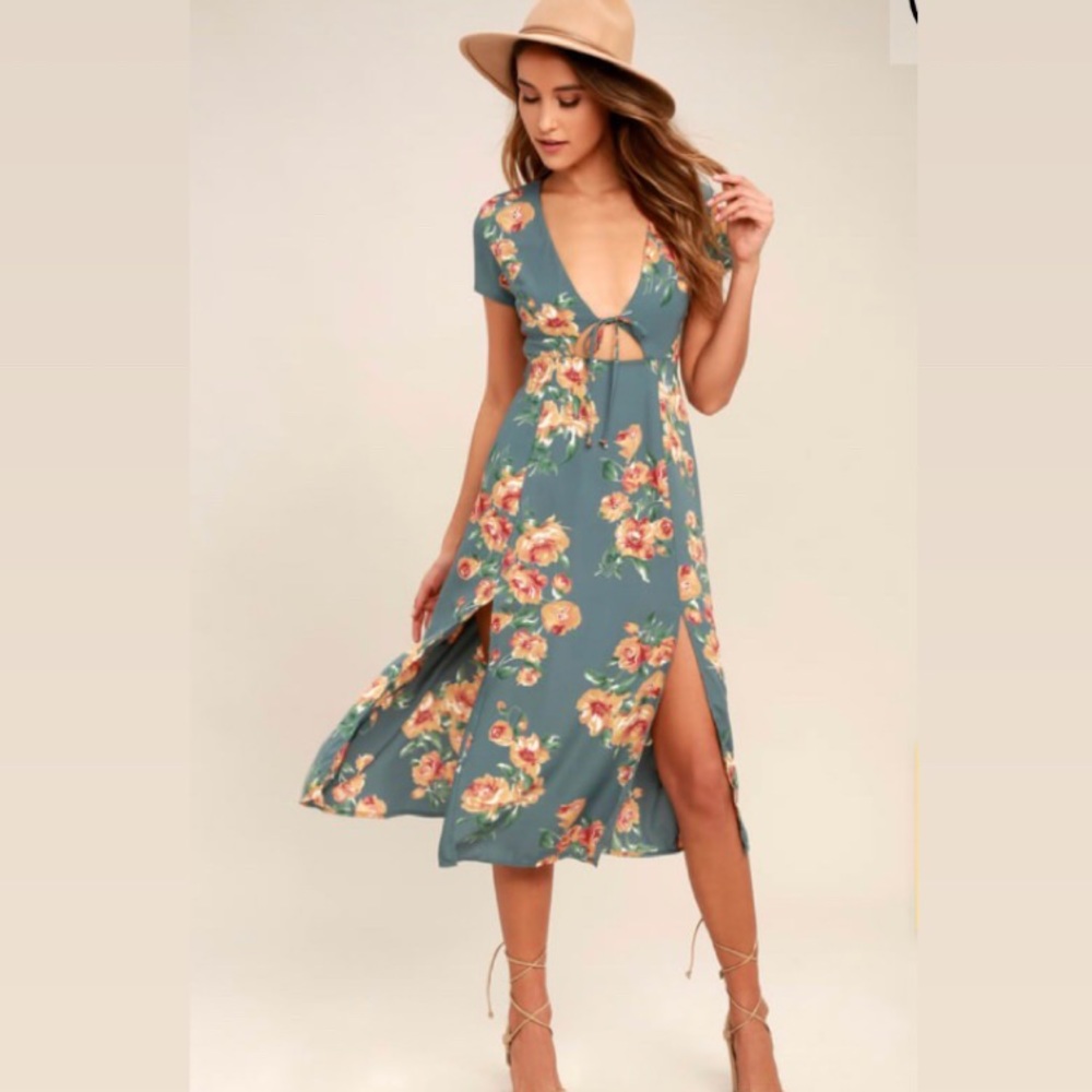 Floral Print Midi Dress
